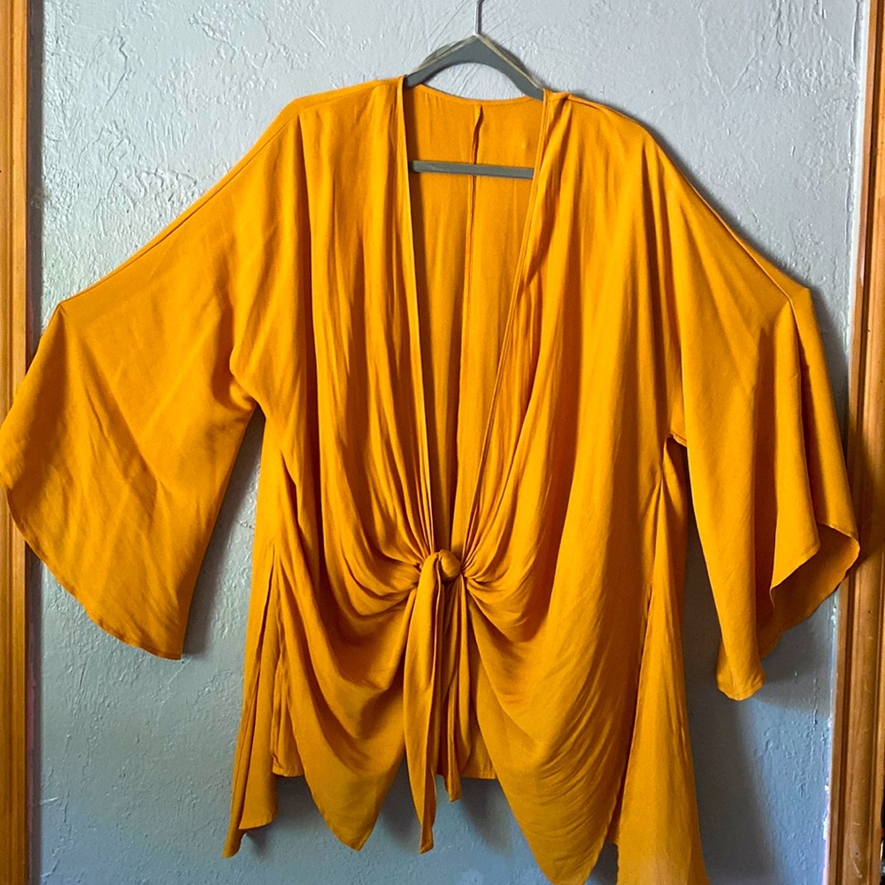 Forever 21, S, orange/ yellow, swimsuit cover
